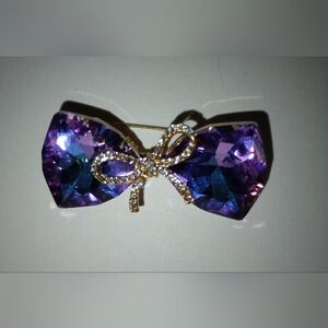 Topaz and Gold Bowtie brooch
